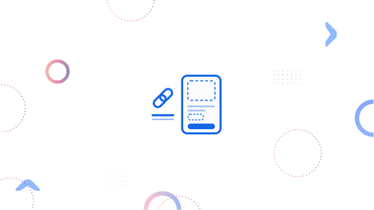 A plain text link next to a hand-built product card with an empty photo slot and a blank price