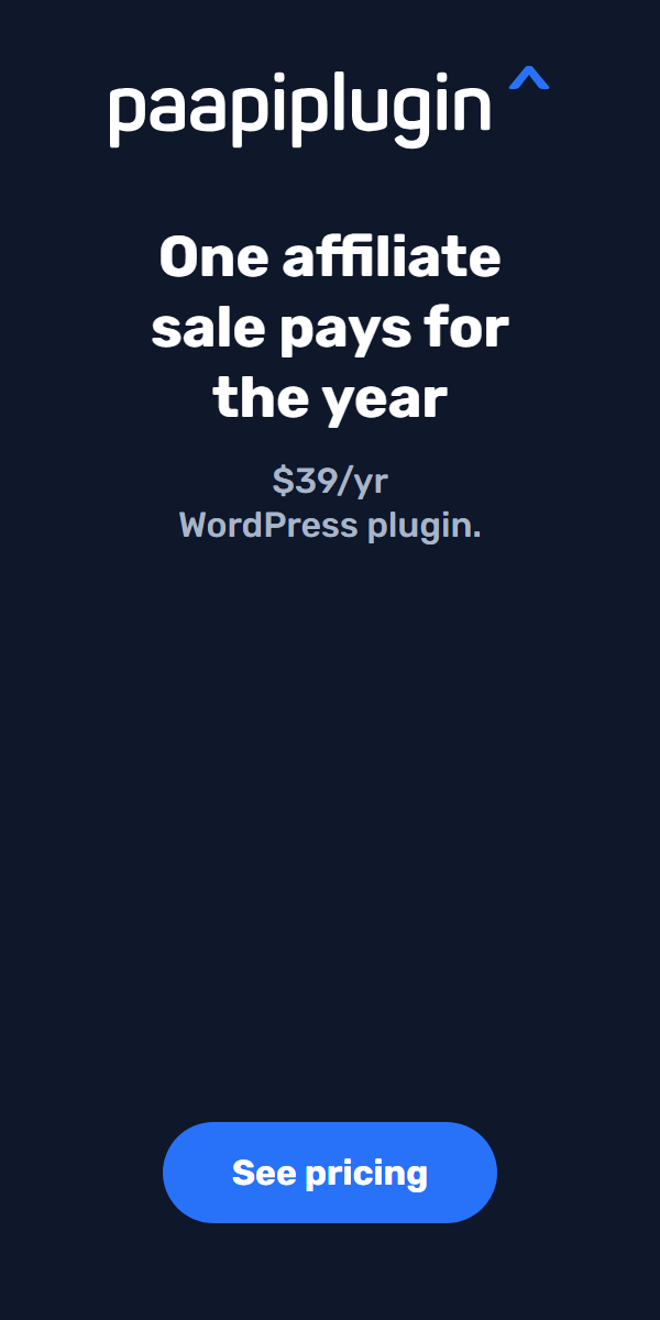 PaapiPlugin 300x600 half page, math variant: One affiliate sale pays for the year