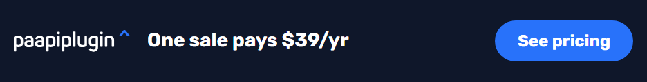 PaapiPlugin 468x60 banner, math variant: One affiliate sale pays for the year