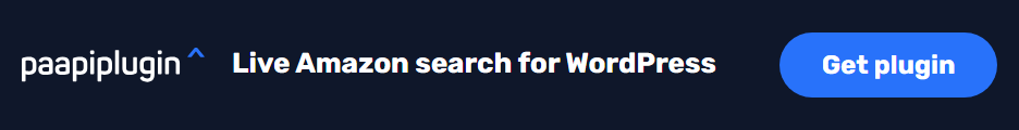 PaapiPlugin 468x60 banner, wedge variant: Live Amazon search on your WordPress site
